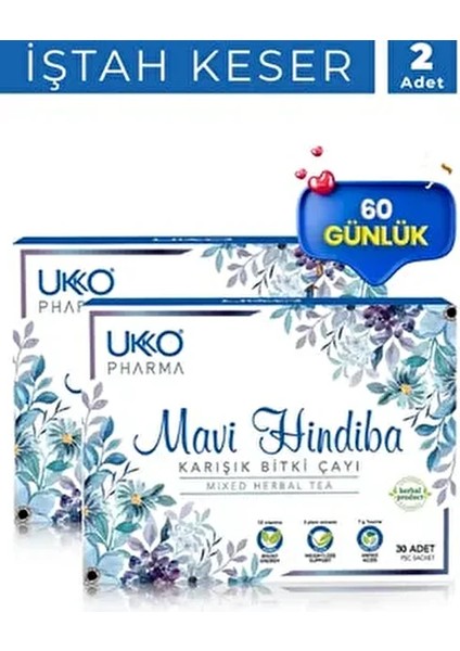 Mavi Hindiba Karışık Bitki Çayı 60 Günlük Ferahlatıcı Etkiyle 30 Adet fiyatları