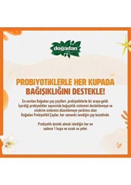 Rooibos Vanilya Çayı 2 x 14'lü Probiyotiklerle Zenginleştirilmiş Sağlıklı İçecek