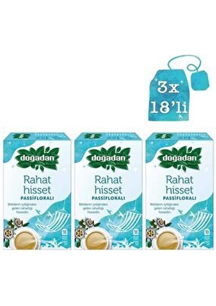 Rahat Hisset Pasifloralı Çay 3x18'li Paket Doğal ve Kafeinsiz Ferahlatıcı