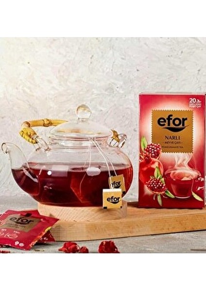 Efor Nar Meyve Çayı 20'li Bardak Poşet Doğal ve Katkısız Ferahlatıcı Lezzet modelleri