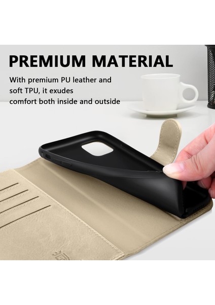 Iphone 15 Uyumlu Kılıf Deri Görünümlü Kapaklı Kartlıklı Standlı Kamera Koruyuculu Kapak indirimleri