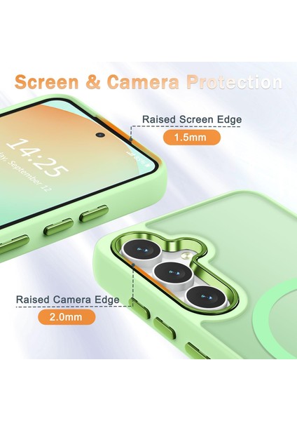 Samsung Galaxy S25 Uyumlu Ekran Koruyuculu Kılıf Magsafe Sarj Destekli Kamera Çıkıntılı Mat Kapak fırsatları