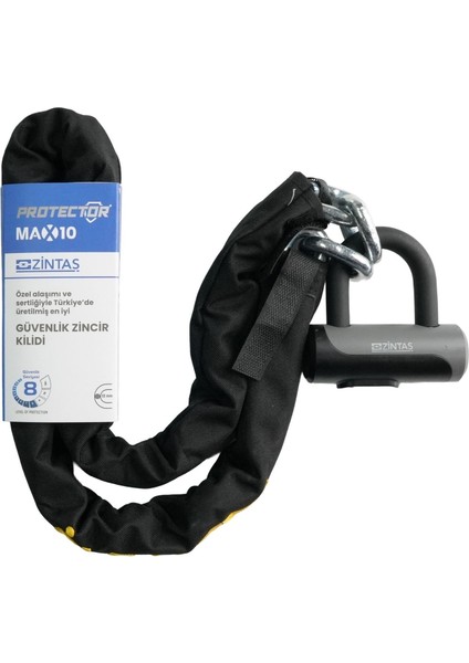 MAX10 10MM Kesilmez Motosiklet Zincir Kilit