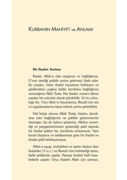 Kurban Ibadeti - Recep Özdirek