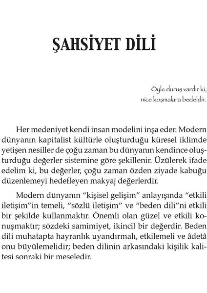 Şahsiyet Dili ve Geliştiren Liderlik fırsatları