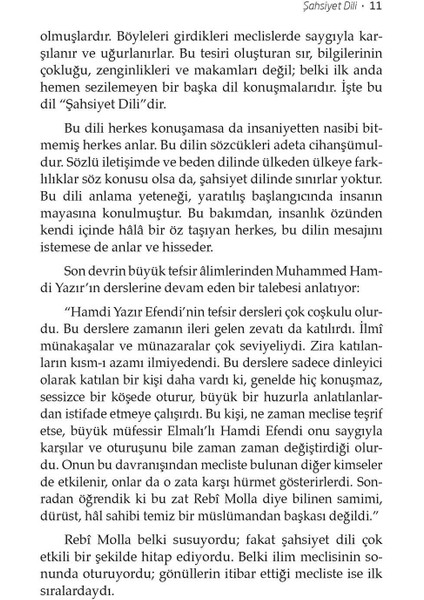 Şahsiyet Dili ve Geliştiren Liderlik