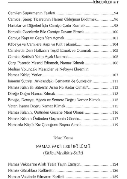 Buhari'de Namaz indirimleri