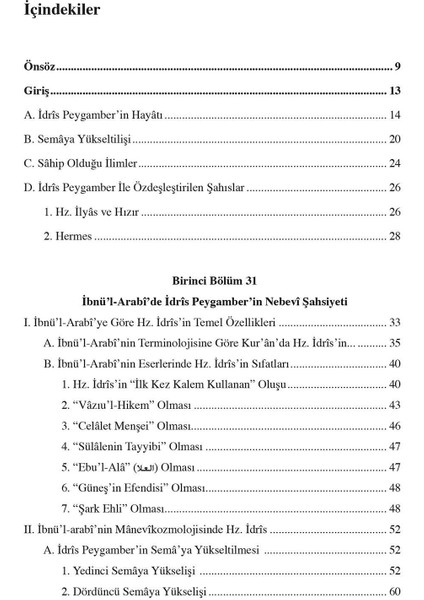 Şeyhi Ekber İbn Arabi'de İdris Peygamber modelleri