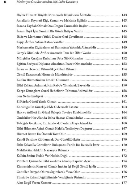 Medeniyet Öncülerimizden 365 Lider Davranış