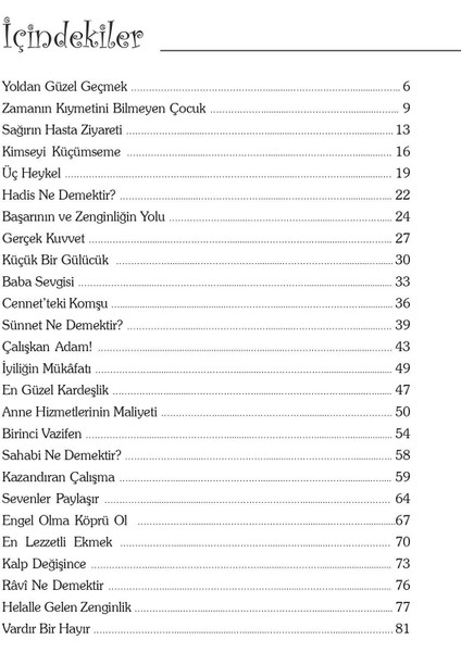 Hikayelerle Kırk Hadis modelleri
