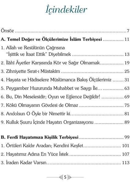Kişiliğin Diriliş Vakti modelleri