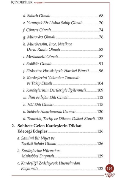 Nebevi Bir Eğitim Metodu Sohbet ve Adabı fırsatları