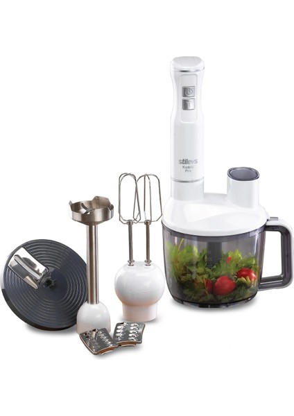 El Blender Seti, Beyaz, Çok Fonksiyonlu ve Pratik Kullanım Için Idealdir