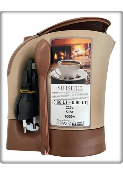 Küçük Elektrikli Su Isıtıcı ve Kahve Makinesi, Pratik Kullanım, Kahverengi Renk modelleri