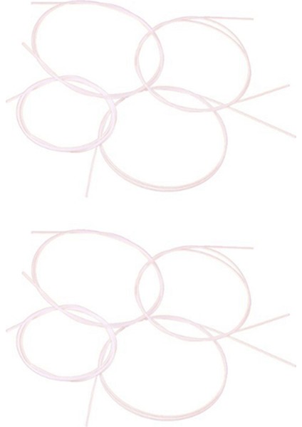 8pcs Beyaz Naylon Ukulele Ip Seti (Yurt Dışından)