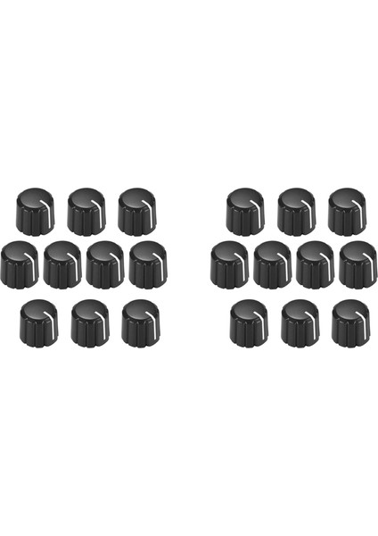 20PCS Elektro Gitar Hacim Tonu Düğmeleri Için Potansiyometre Kontrol Düğmeleri Siyah D Tipi 6mm (Yurt Dışından)
