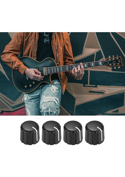 20PCS Elektro Gitar Hacim Tonu Düğmeleri Için Potansiyometre Kontrol Düğmeleri Siyah D Tipi 6mm (Yurt Dışından) indirimleri