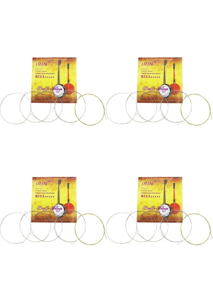 Irın 20PCS BJ11 Banjo String Paslanmaz Çelik Kaplı Bakır Alaşım Yarı ( 009- 020) (Yurt Dışından)