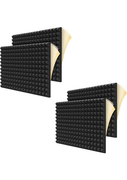 24 Adet Ses Geçirmez Köpük Paneller Duvar Stüdyo Ev ve Ofis Için 2 Inç x 12 Inç x 12 Inç Piramit Şekilli Akustik Paneller (Yurt Dışından)