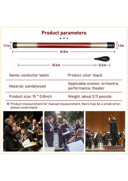 Baton Şef Baton Müzik Batonu Depolama Silindiri Abanoz Kollu Orkestra Batonu Müzik Batonu (Yurt Dışından) fırsatları