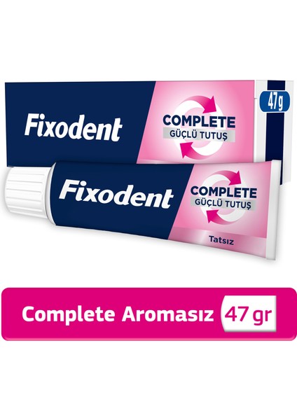 Complete Aromasız Diş Protez Yapıştırıcı Krem 47 gr – Güçlü Tutuş, Sızdırmazlık ve Gün Boyu Konfor