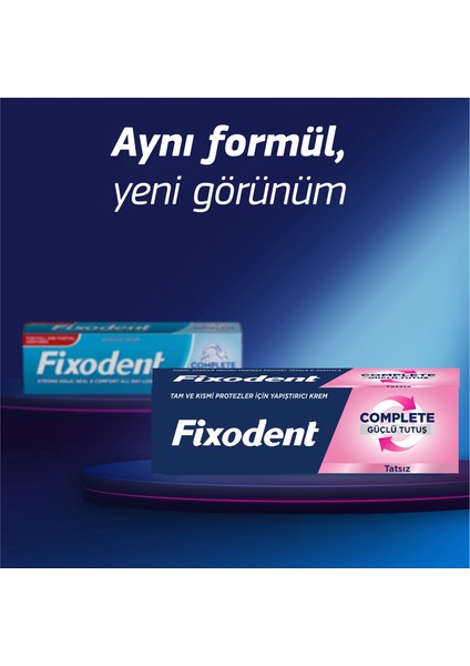 Complete Aromasız Diş Protez Yapıştırıcı Krem 47 gr – Güçlü Tutuş, Sızdırmazlık ve Gün Boyu Konfor modelleri
