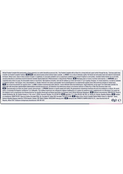 Complete Aromasız Diş Protez Yapıştırıcı Krem 47 gr – Güçlü Tutuş, Sızdırmazlık ve Gün Boyu Konfor