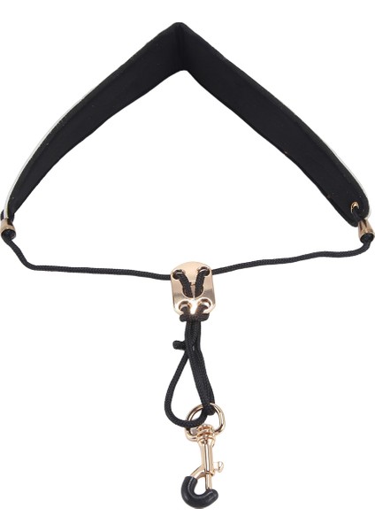 Saksafon Boyun Kayışı Alto Saksafon Boyun Kayışı Klarnet Boyun Kayışı Beyaz+Siyah (Yurt Dışından)