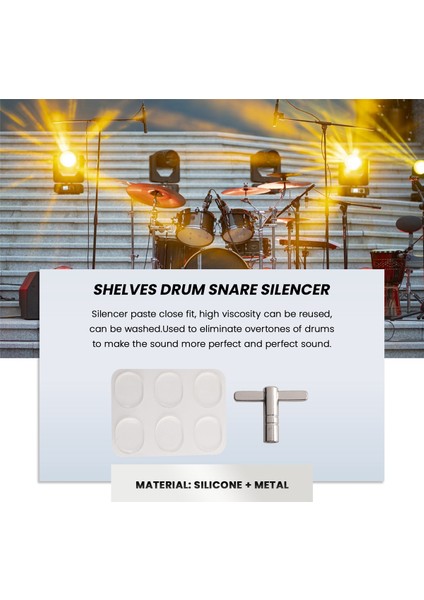 Drum Damper Jel 6 Paket Bir Davul Ayarlama Anahtar Paketi 1 (Yurt Dışından) fırsatları