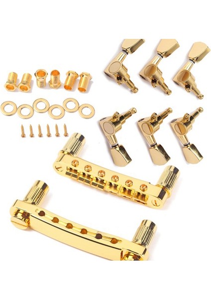 GB Lp Tarzı Elektro Gitar Için Bir Set Gold String Saddle Tundle-O-Matic Köprüsü ve Kuyruk Yayını (Yurt Dışından) fırsatları