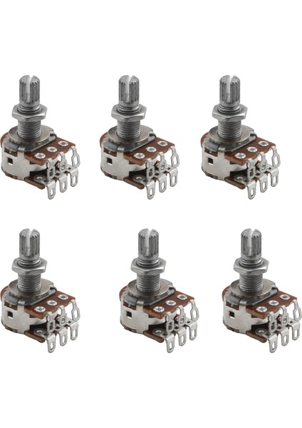 6pc MN500K Çift Karışım Dengesi Potansiyometre (Pot) Gitar Bas Hacim Tonu Kontrol Anahtarı (Yurt Dışından)