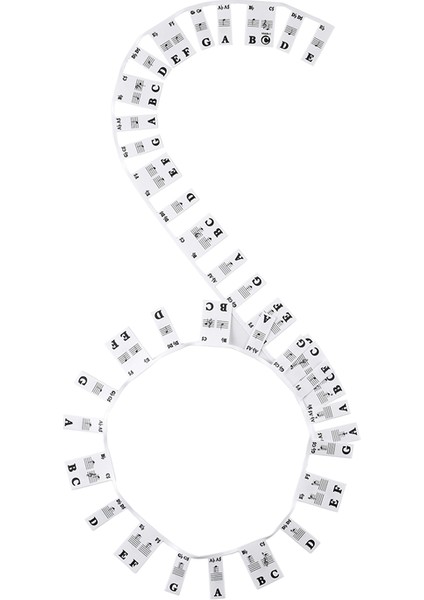 61 Anahtar Çıkarılabilir Piyano Klavye Çıkartmaları Stave Notasyon Not Şerit Çıkartmaları Yeni Başlayanlar Için Öğrenciler (Yurt Dışından)