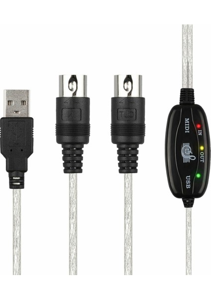 2x Mıdı - USB Kablo Dönüştürücü Konnektör Pc Synthezizatörden Müzik Klavye Adaptörü Ev Müzik Stüdyosu (Yurt Dışından) fiyatları