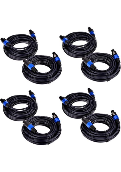8 Paket 25 Ft Erkek Konuşma Kablolar Profesyonel 12 Gauge Awg Audio Cord Dj Hoparlör Kablo Tel Twist Kilitli (Yurt Dışından) fiyatları