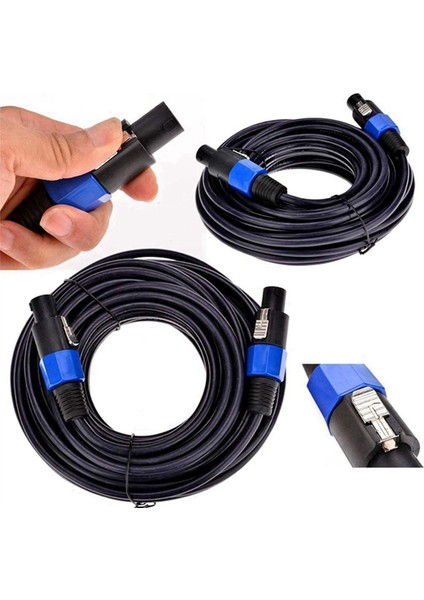 8 Paket 25 Ft Erkek Konuşma Kablolar Profesyonel 12 Gauge Awg Audio Cord Dj Hoparlör Kablo Tel Twist Kilitli (Yurt Dışından) fırsatları