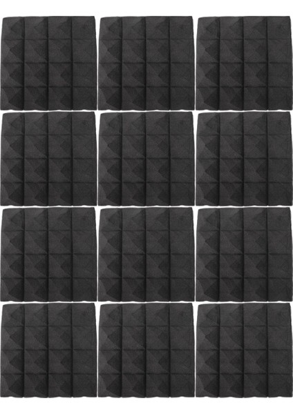 Kömür Akustik Köpük Fayans Ses Yalıtımı Köpük Panelleri Stüdyo Ses Dolgu 2 x 10 x 10 Inç (Siyah) (Yurt Dışından) fırsatları