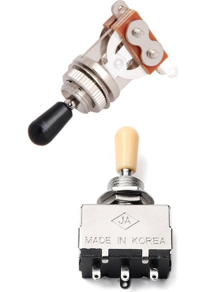 Elektro Gitar Geçiş Anahtarı 3 Yolu Siyah (Rhythm Treble) ve Katı Düğme Mil Kutusu Stili Les Paul Sg Bej Tip (Yurt Dışından)