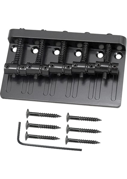 5 Dize Kalınlaştırılmış Bas Eyer Köprüsü Çekme Plakası 5 String Elektrik Bas Gitar Aksesuarları Siyah (Yurt Dışından)