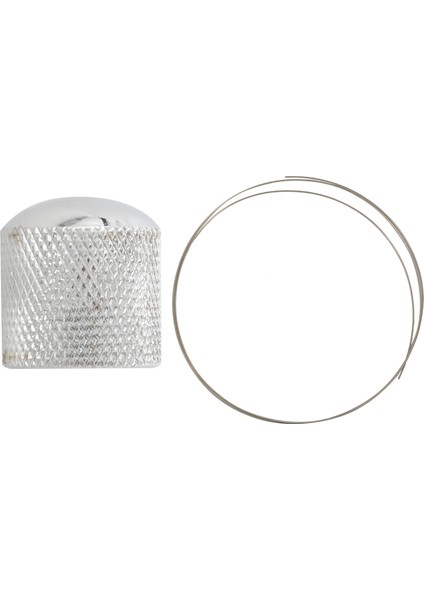 4pcs Gitar Kubbe Kontrol Düğmeleri Gümüş ve 1pcs 8 Feet Cupronickel Fret Tel Klavye Perdeleri Bas Için 2 9mm Genişlik (Yurt Dışından)