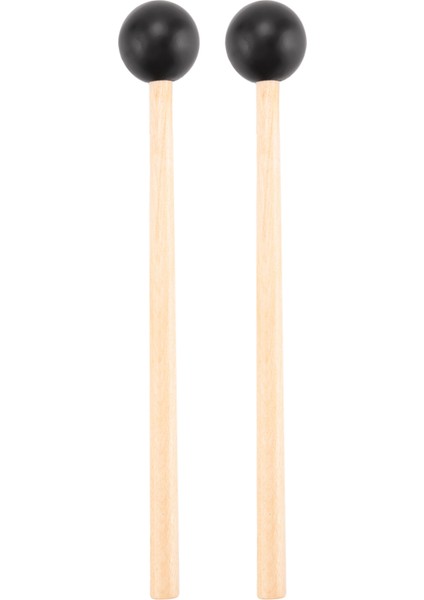 2pcs Yumuşak Kauçuk Kafa Çubukları Ahşap Sap Çan Malletleri Glockenspiel Ksilofon Bell Müzik Enstrümanları Parçalar Siyah (Yurt Dışından)