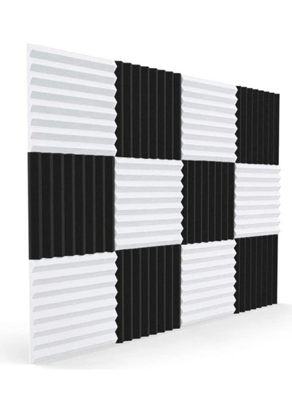 12 Pcs Akustik Köpük Kartı Ses Yalıtım Ses Sesli Ses Yalıtım Pedi Studio Tavan Oyun Odası Için 2 5X30X30CM (Yurt Dışından)
