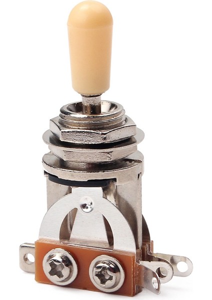 4x Metrik 3 Yolu Kısa Düz Gitar Pikap Seçicisi Geçiş Anahtarı Knob Gümüş ve Bej ve Gümüş ve Siyah (Yurt Dışından) modelleri