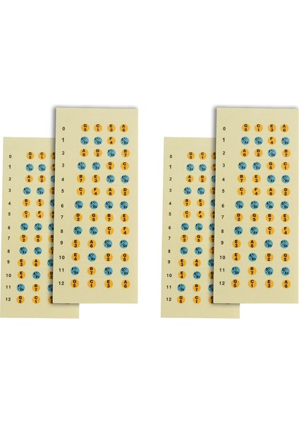 Ukulele Çıkartma Klavyesi Not Çıkartma Ukulele Yeni Başlayanlar Için 4pack (Yurt Dışından)