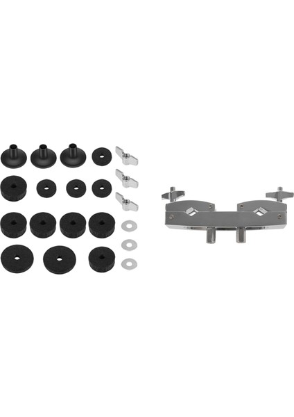 Yıkayıcı ve Taban Kanat Fıstığı ve 1x Metal Bağlantı Kelepçe Tutucu Braketi ile 21X Zil Standı Kollu Zil Kılıfları (Yurt Dışından)