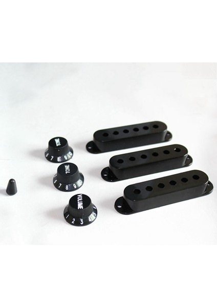 6pcs Dayanıklı Gitar Pikap Kapağı Hacim Tonu Düğmeleri Anahtar Ipucu Seti Siyah (Yurt Dışından) indirimleri