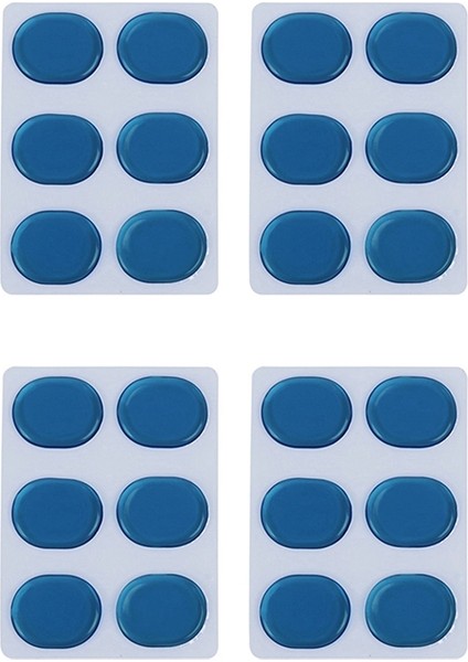 24 Pcs/drum Kit Muffler Sticker Seti Silika Jel Sticker Drum Dumenler Jel Pads Trampet Davul Susturucu Sessiz Mavi (Yurt Dışından)