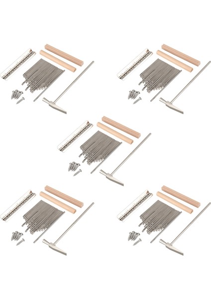 5 Set 17 Keys Kalimba Başparmak Parmak Piyano Dıy Keys+Köprü+Ayarlama Çekiç Kiti Müzik Enstrümanı Parça Aksesuarları (Yurt Dışından)