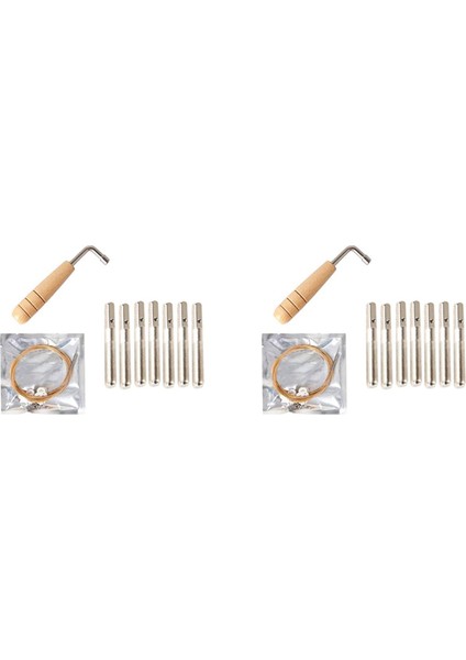 14 Metal Harp String + 14PCS String Pin Nails + Tuning Anahtarı Lir Harp Için Küçük Harp Müzikal Dizilmiş Enstrüman (Yurt Dışından)