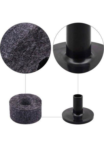 16PCS Zil Standı 25MM Keçe Yıkayıcı + 4 Adet Zil Kolları Raf Davul Kiti (Yurt Dışından) indirimleri