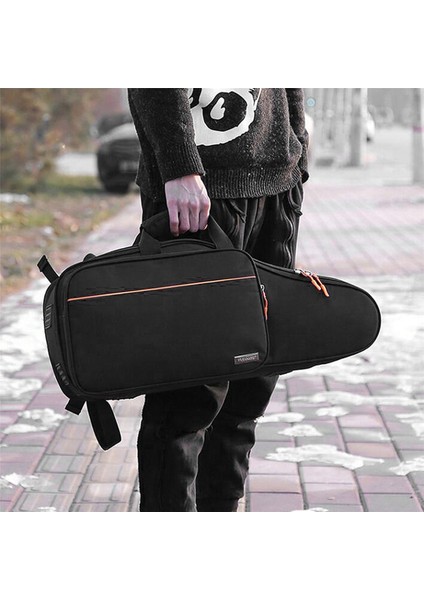 2x Saksafon Konser Çantası Oxford Kumaş Alto Saksafon Kalınlaşmış Sırt Çantası Çift Omuz ve Ekstra Depolama Alanı Yüklü Müzik (Yurt Dışından)